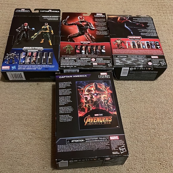 I’m selling these marvel legends action figures! All are in their boxes!